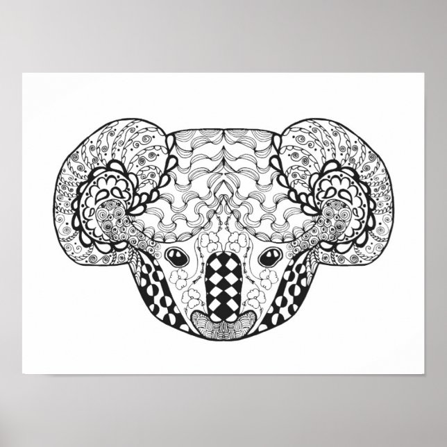 Affiches Ours Koala 2 inspiré (Devant)