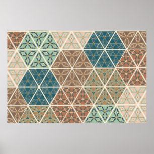 Affiches Outdoor   Blue & Green Tribal Pattern