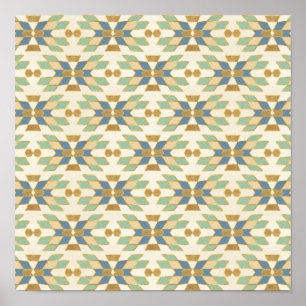 Affiches Outdoor Geo Step Tribal Pattern