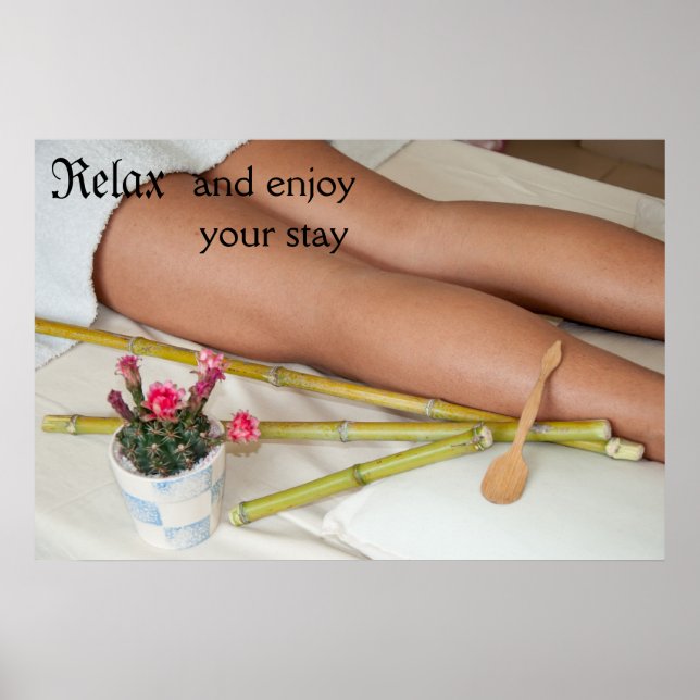 Affiches Outils de massage en bambou à côté des jambes (Devant)