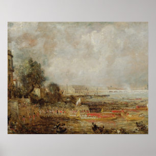 Affiches Ouverture du pont Waterloo, vers 1829-1831 (pétrol