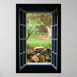 Affiches Ouvrez la fenêtre bleue