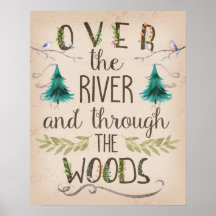 Over The River Through Woods 16x20 Woodland Print