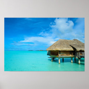 Affiches Overwater bungalow on Bora Bora
