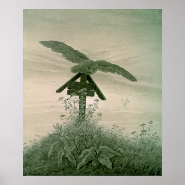 Affiches Owl on a Grave, 1836-7 (Devant)