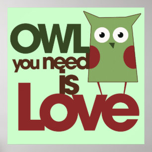Affiches Owl you need is love