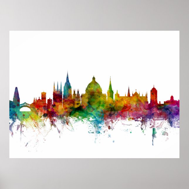 Affiches Oxford England Skyline (Devant)