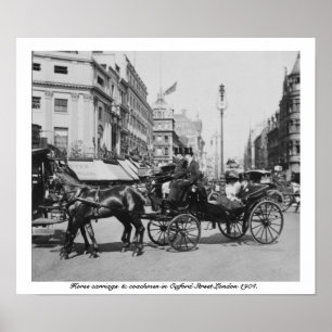 Affiches Oxford Street Londres 1904, Angleterre Royaume-Uni