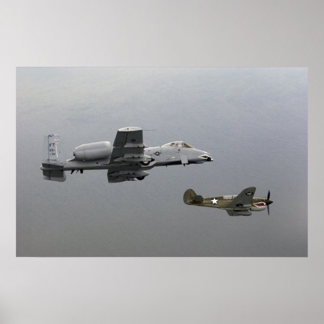 Affiches P-40 Tomahawk et A-10 Warthog (Devant)