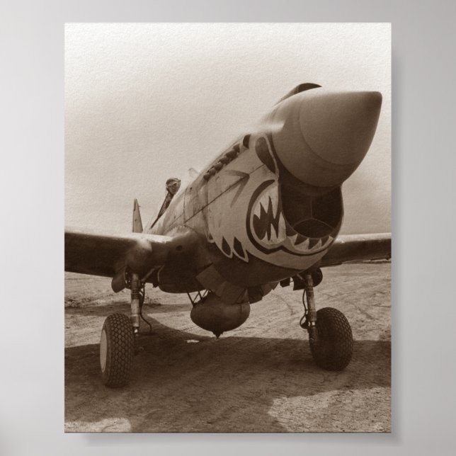Affiches P-40 Warhawk - Guerre mondiale 2 (Devant)