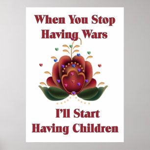 Affiches Pacifiste Sans Enfant
