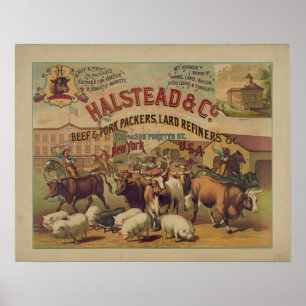 Affiches Packages vintages de viande
