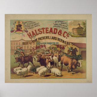 Affiches Packages vintages de viande