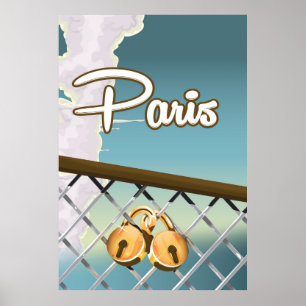 Affiches Padlocks Paris love