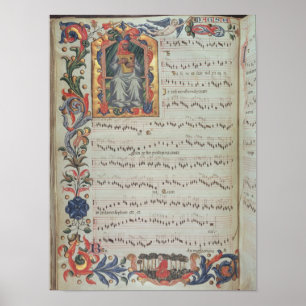 Affiches Page de notation musicale avec historique