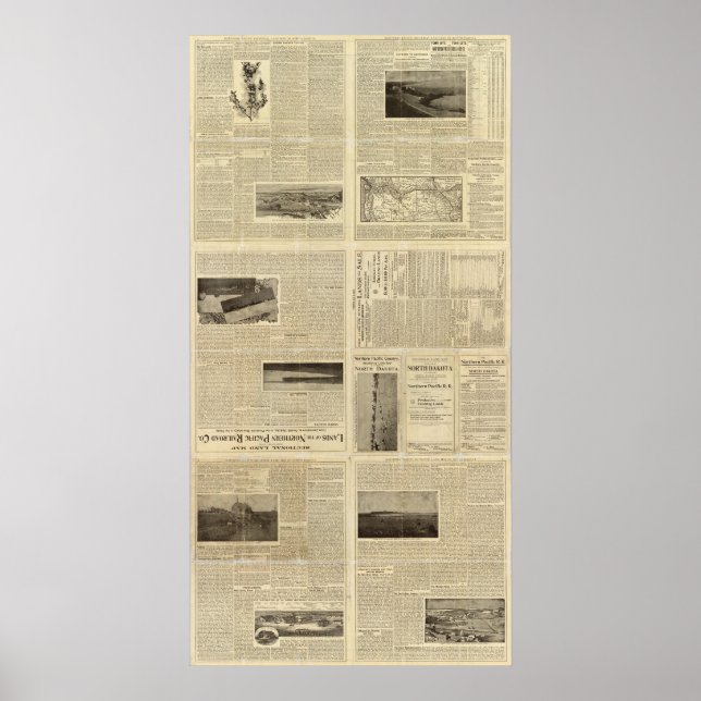 Affiches Page de texte des concessions foncières du Dakota  (Devant)