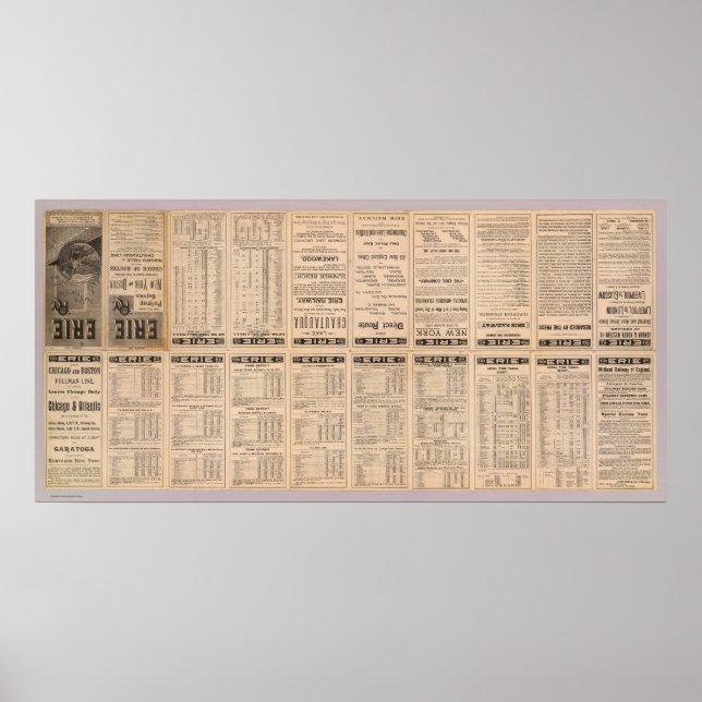 Affiches Page de texte du chemin de fer Erie (Devant)