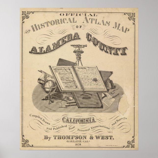 Affiches Page de titre Carte de l'atlas du comté d'Alameda (Devant)