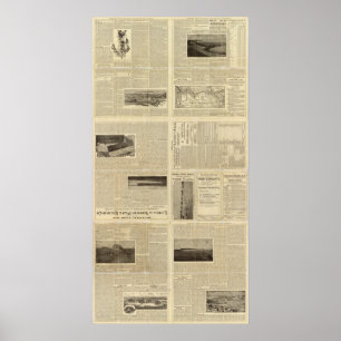 Affiches Page des textes de terre Grant du Dakota du Nord