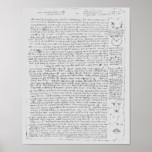 Affiches Page du Codex Leicester, 1508-12