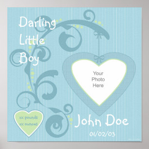 Affiches Page Hanging Heart Boy Scrapbook