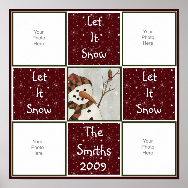 Affiches Page Snowman Quilt Scrapbook (Devant)