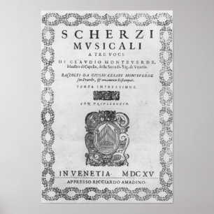 Affiches Page titre des 'Scherzi Musicali