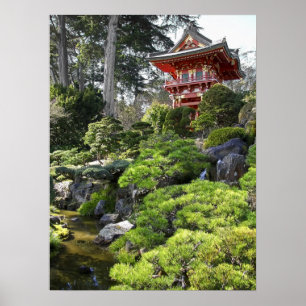 Affiches Pagoda japonaise de jardin de thé - San Francisco
