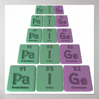 Affiches Paige comme Protactinium Iodine Germanium