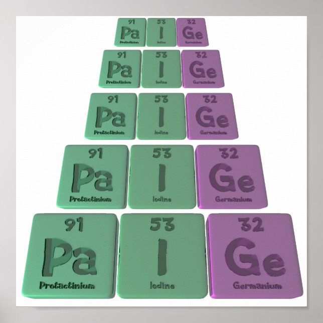Affiches Paige comme Protactinium Iodine Germanium (Devant)