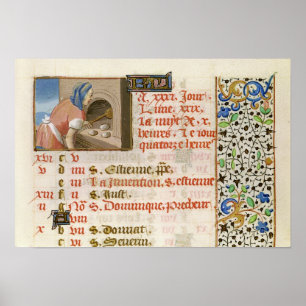 Affiches Pain de cuisson, d'un livre d'heures