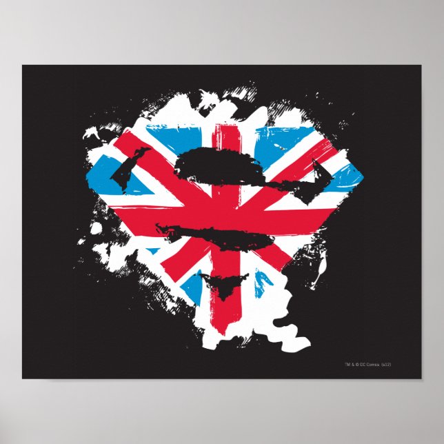 Affiches Paint Strokes British S-Shield (Devant)