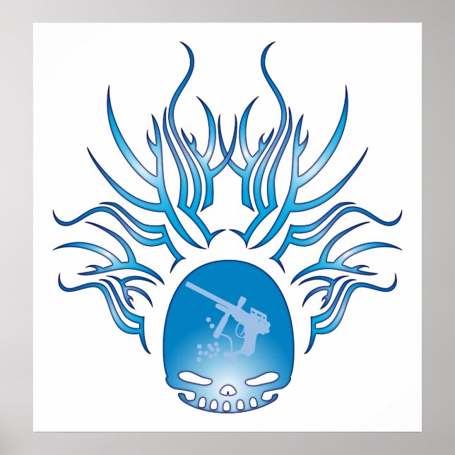 Affiches Paintball Crâne (Devant)