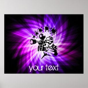 Affiches Paintball violet cool