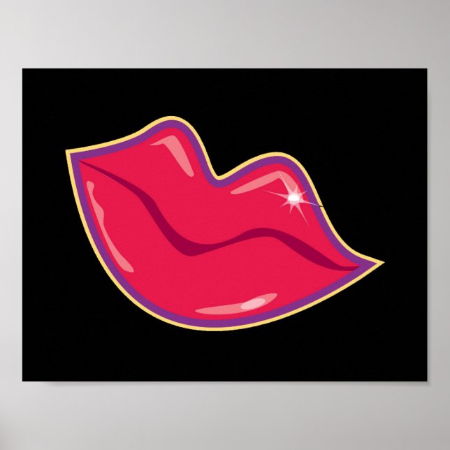 Affiches Pair of Cherry Red Lips (Devant)