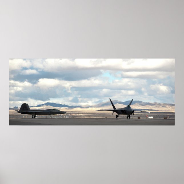 Affiches Paire d'avions F-22 Raptor (Devant)