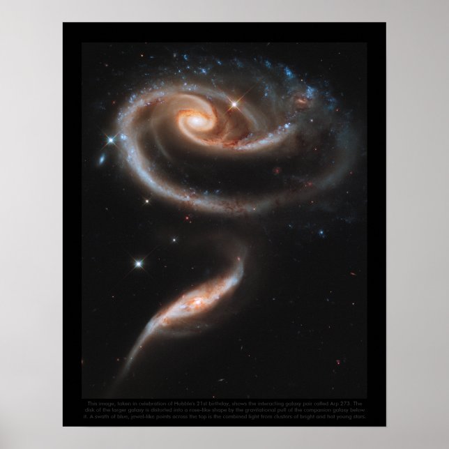 Affiches Paire de galaxie en interaction appelée Arp 273 (Devant)