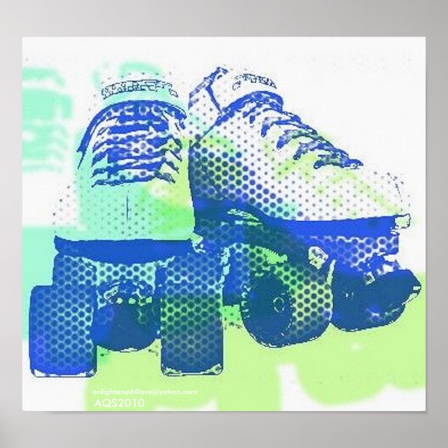 Affiches Paire de patins Pop Art PosterImprimer (Devant)