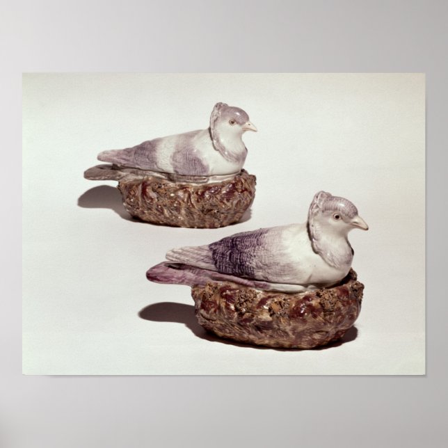 Affiches Paire de tureens de poterie Staffordshire (Devant)