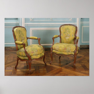 Affiches Paires de fauteuils de Louis XV, 1723-74