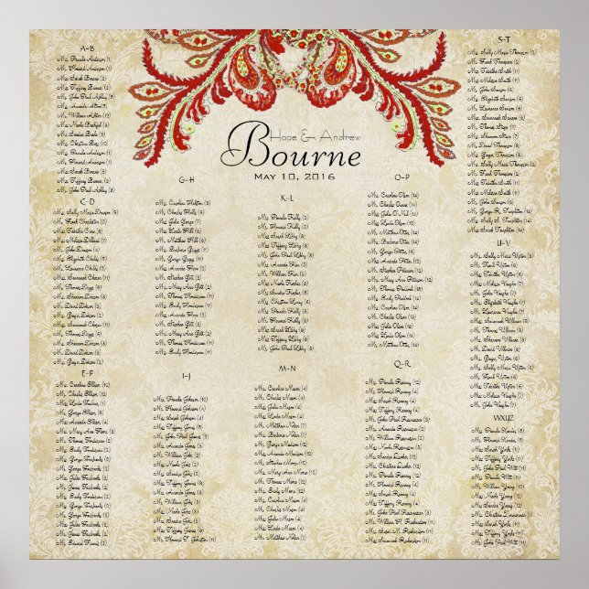 Affiches Paisley Peacock - Utilisez 35 x 35 dimensions (200 (Devant)