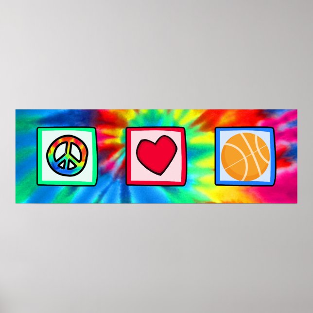 Affiches Paix, Amour, Basket-ball (Devant)