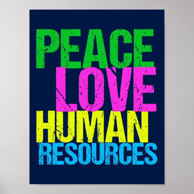 Affiches Paix Amour Ressources Humaines (Devant)