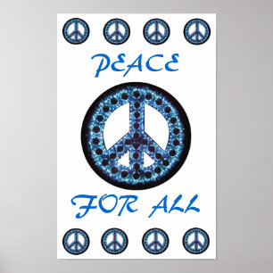 Affiches paix bleue pour toute l'affiche