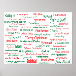 Affiches Paix Coexister Joyeux Noël Nombreuses langues