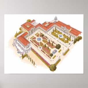 Affiches Palais de ressortissant de Queluz. Lisbonne