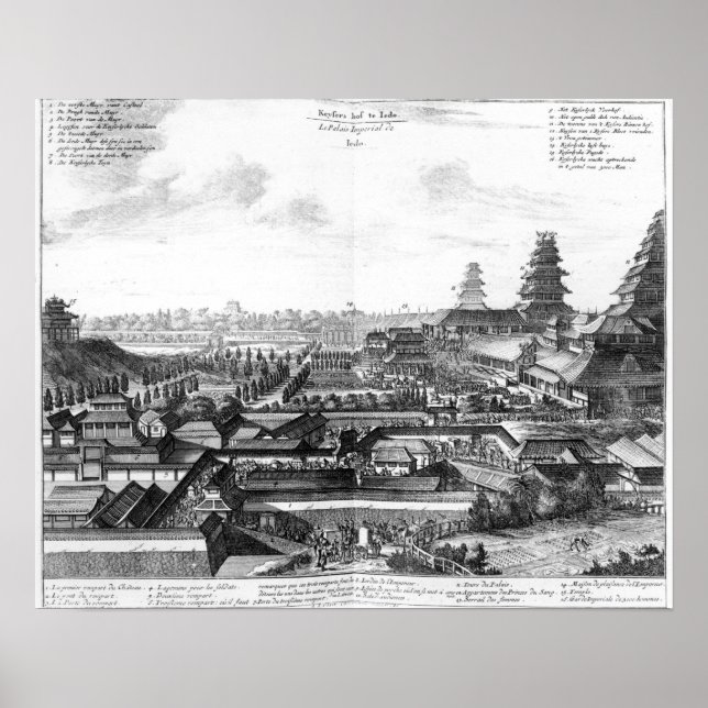 Affiches Palais impérial à Ido, Japon (Devant)