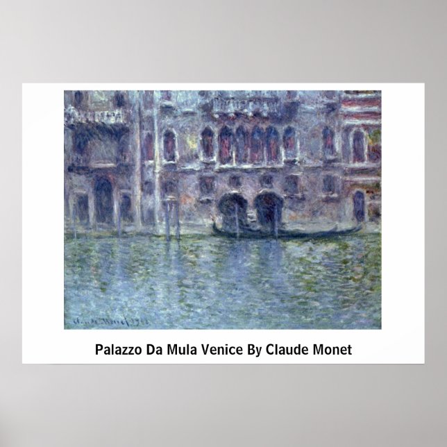 Affiches Palazzo Da Mula Venice Par Claude Monet (Devant)