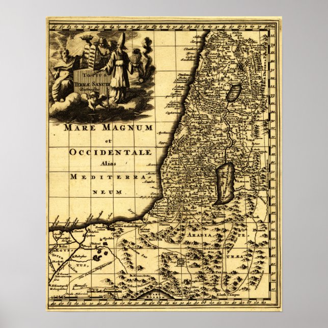 Affiches PalestineCarte panoramiquePalestine (Devant)