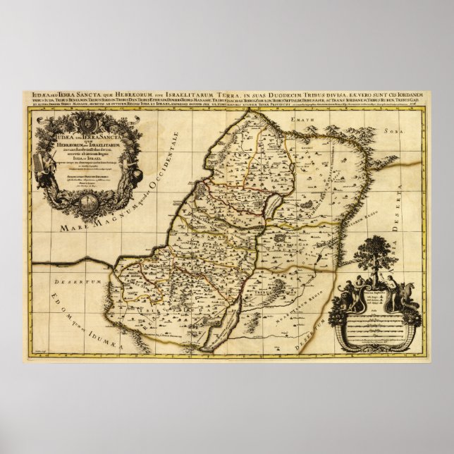 Affiches PalestineCarte panoramiquePalestine (Devant)